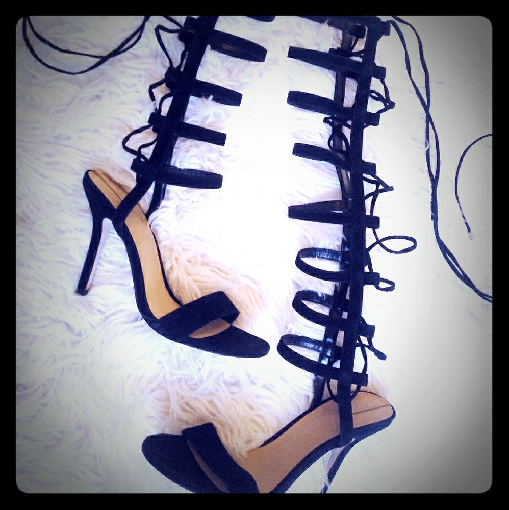 Black Aldo Knee High Heels